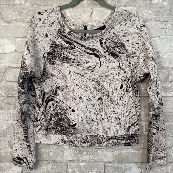 Koral Activewear Equate Ink Marble Zip Sweatshirt - Picture 4 of 9